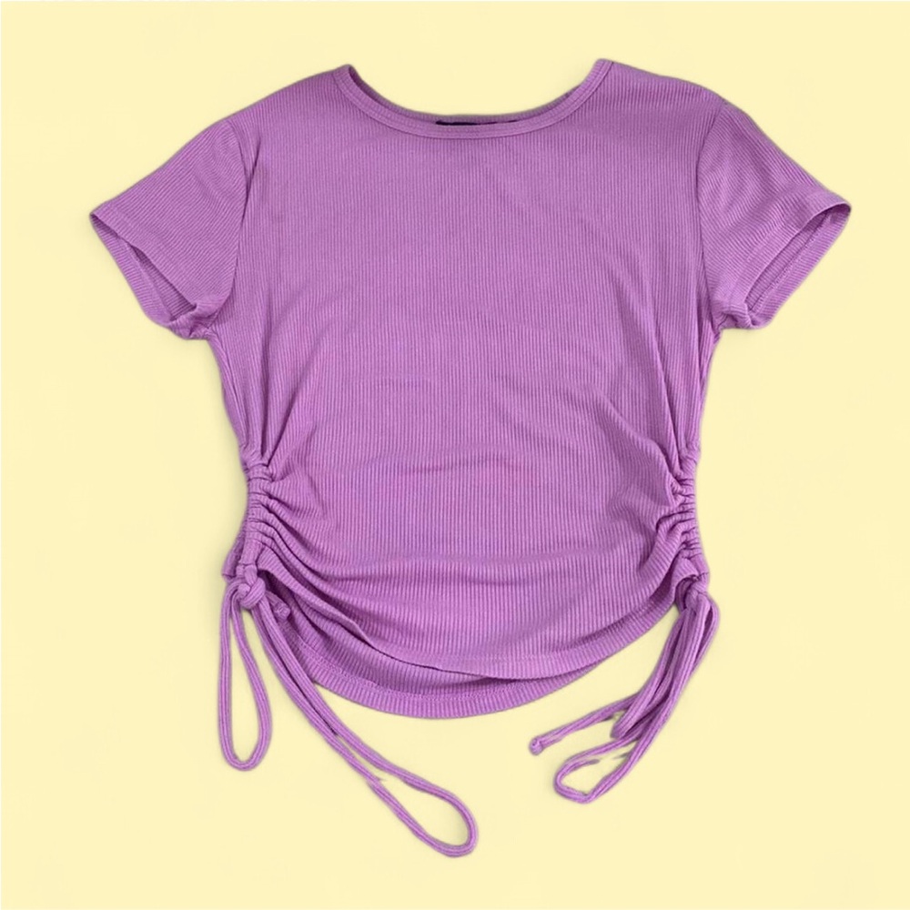 Forever 21 Ruched Ribbed Shirt